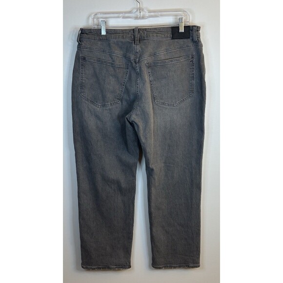 MADEWELL Curvy 90s Straight Jeans Women Petite 31P Gray Crossover Waist Denim - Picture 5 of 15